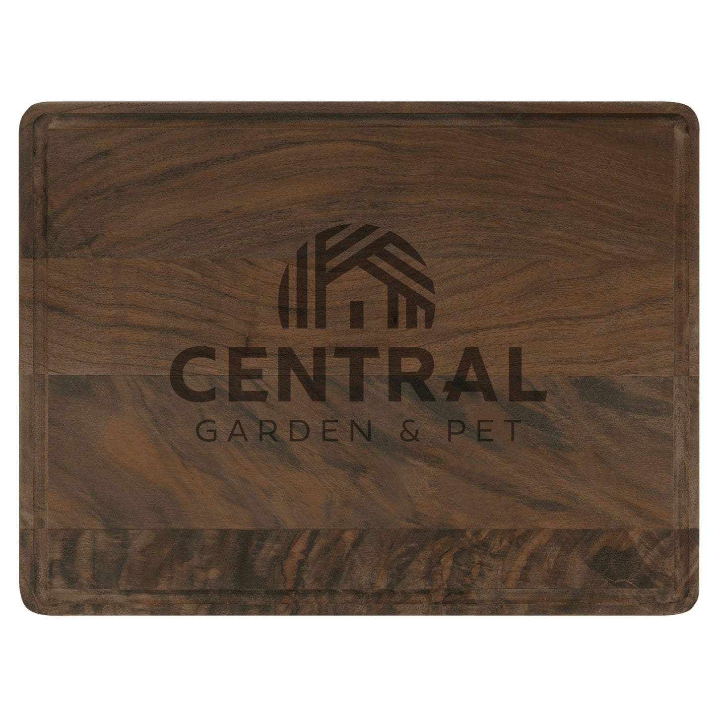 Central Garden & Pet® Walnut Charcuterie / Cutting Board - 8.75"x11.5" Rectangle with Juice Groove
