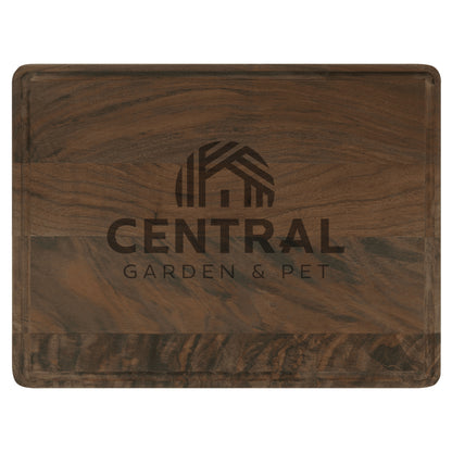 Central Garden & Pet® Walnut Charcuterie / Cutting Board - 8.75"x11.5" Rectangle with Juice Groove