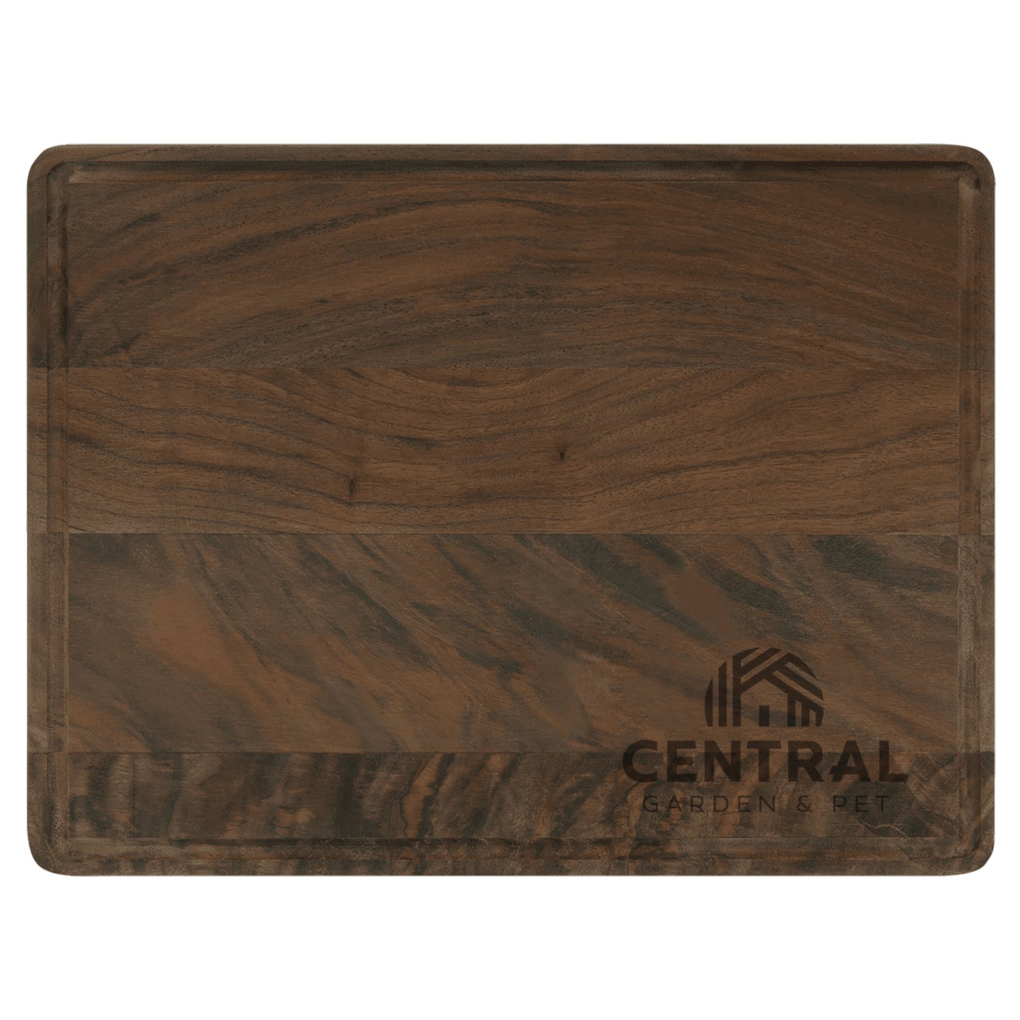 Central Garden & Pet® Walnut Charcuterie / Cutting Board - 8.75"x11.5" Rectangle with Juice Groove