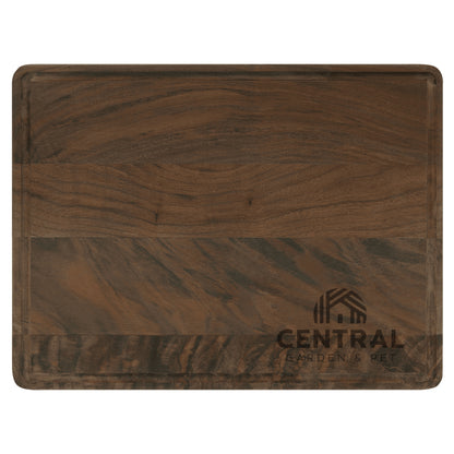Central Garden & Pet® Walnut Charcuterie / Cutting Board - 8.75"x11.5" Rectangle with Juice Groove