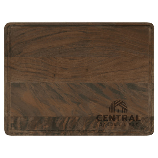 Central Garden & Pet® Walnut Charcuterie / Cutting Board - 8.75"x11.5" Rectangle with Juice Groove