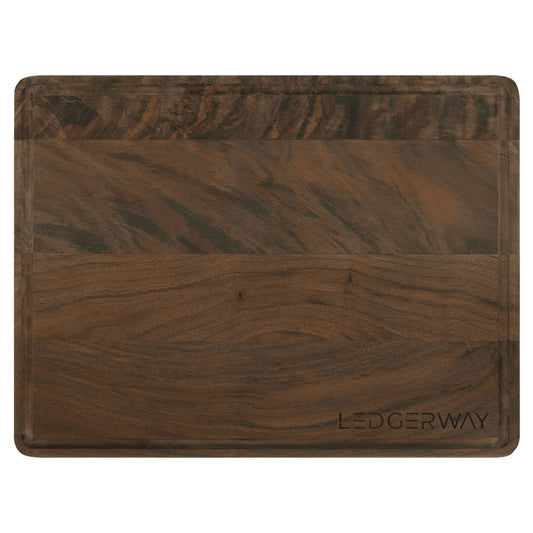 LEDGERWAY Walnut Charcuterie / Cutting Board - 8.75"x11.5" Rectangle with Juice Groove