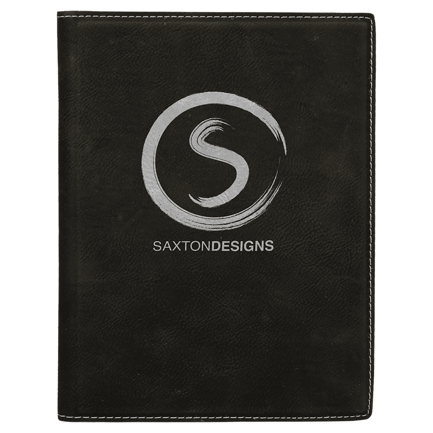 Custom 7" x 9" Vegan Leather Portfolio with Notepad and Engraved Logo