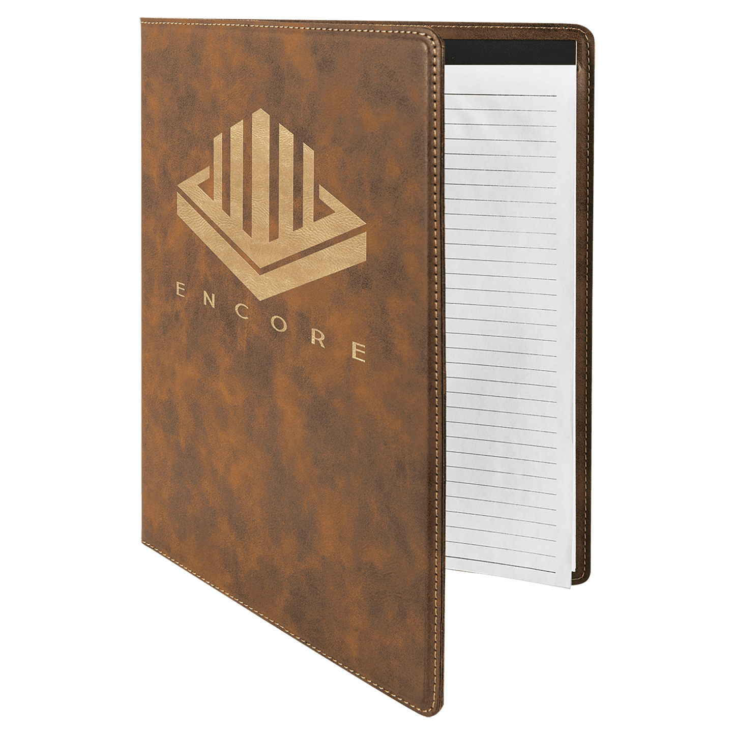 Custom Vegan Leather Portfolio with Notepad & Engraved Logo
