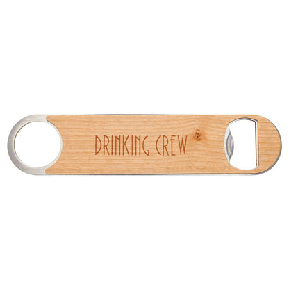 Bottle Opener with Wood Veneer 1 1/2" x 7"