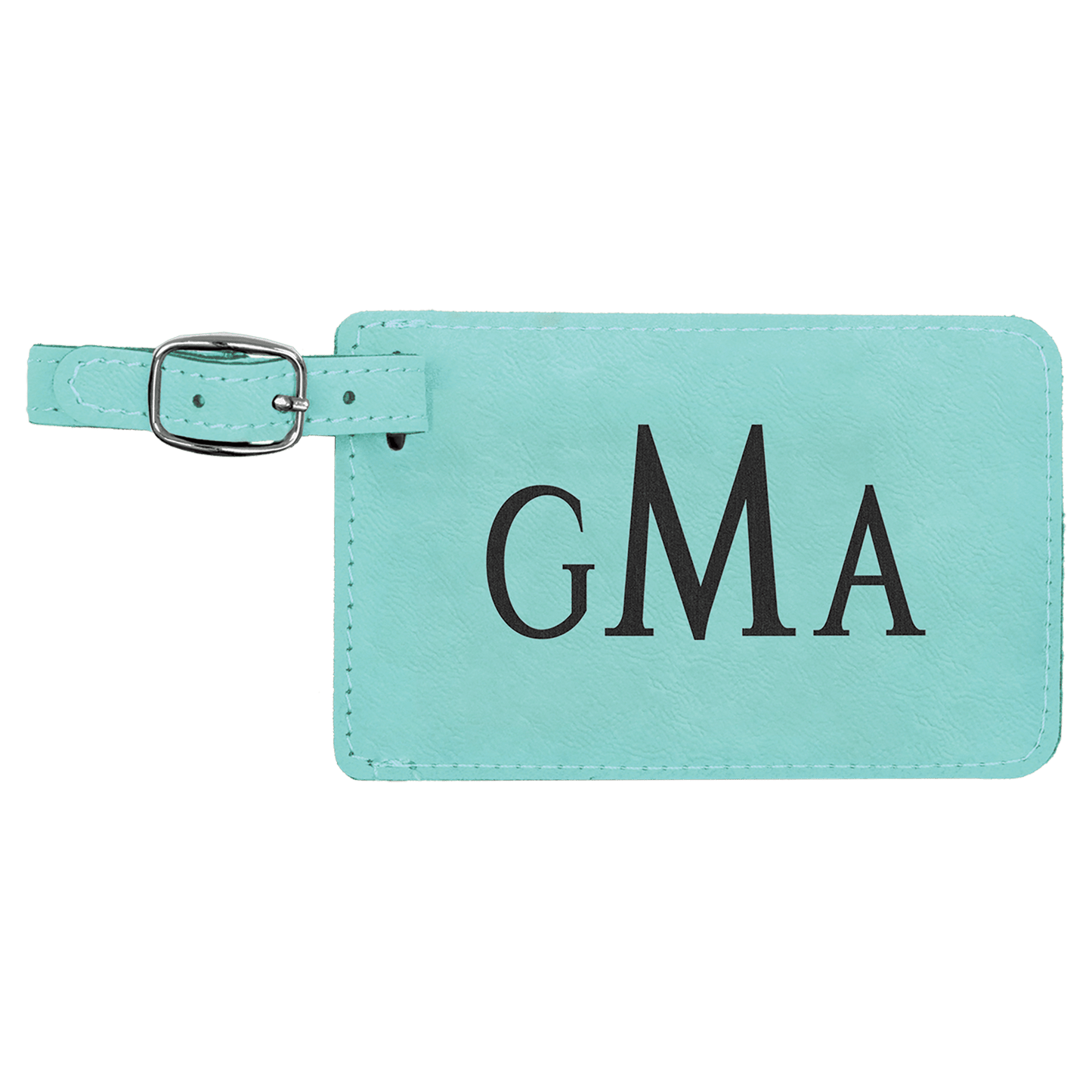 Custom Vegan Leather Luggage Tag with Laser Engraved Logo