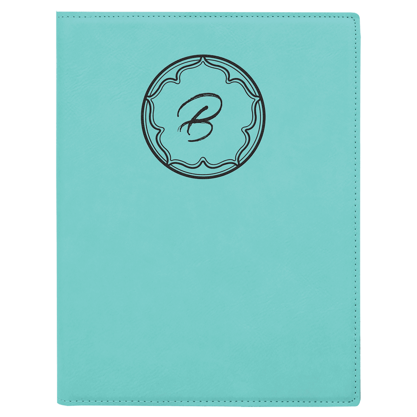 Custom 7" x 9" Vegan Leather Portfolio with Notepad and Engraved Logo