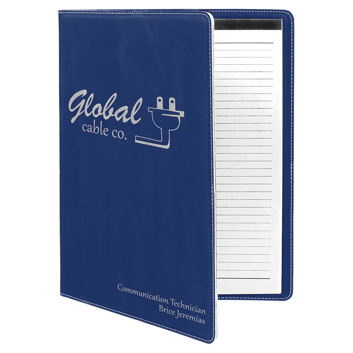 Custom Vegan Leather Portfolio with Notepad & Engraved Logo