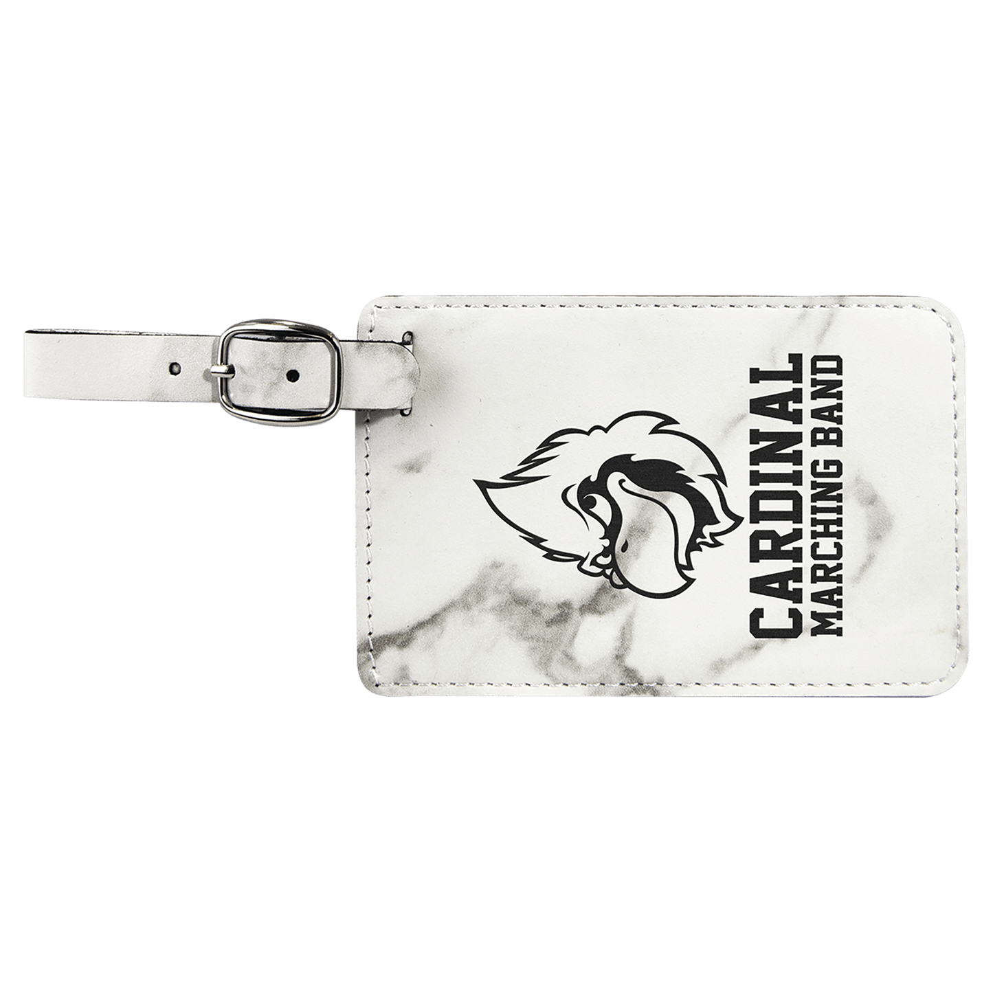 Custom Vegan Leather Luggage Tag with Laser Engraved Logo