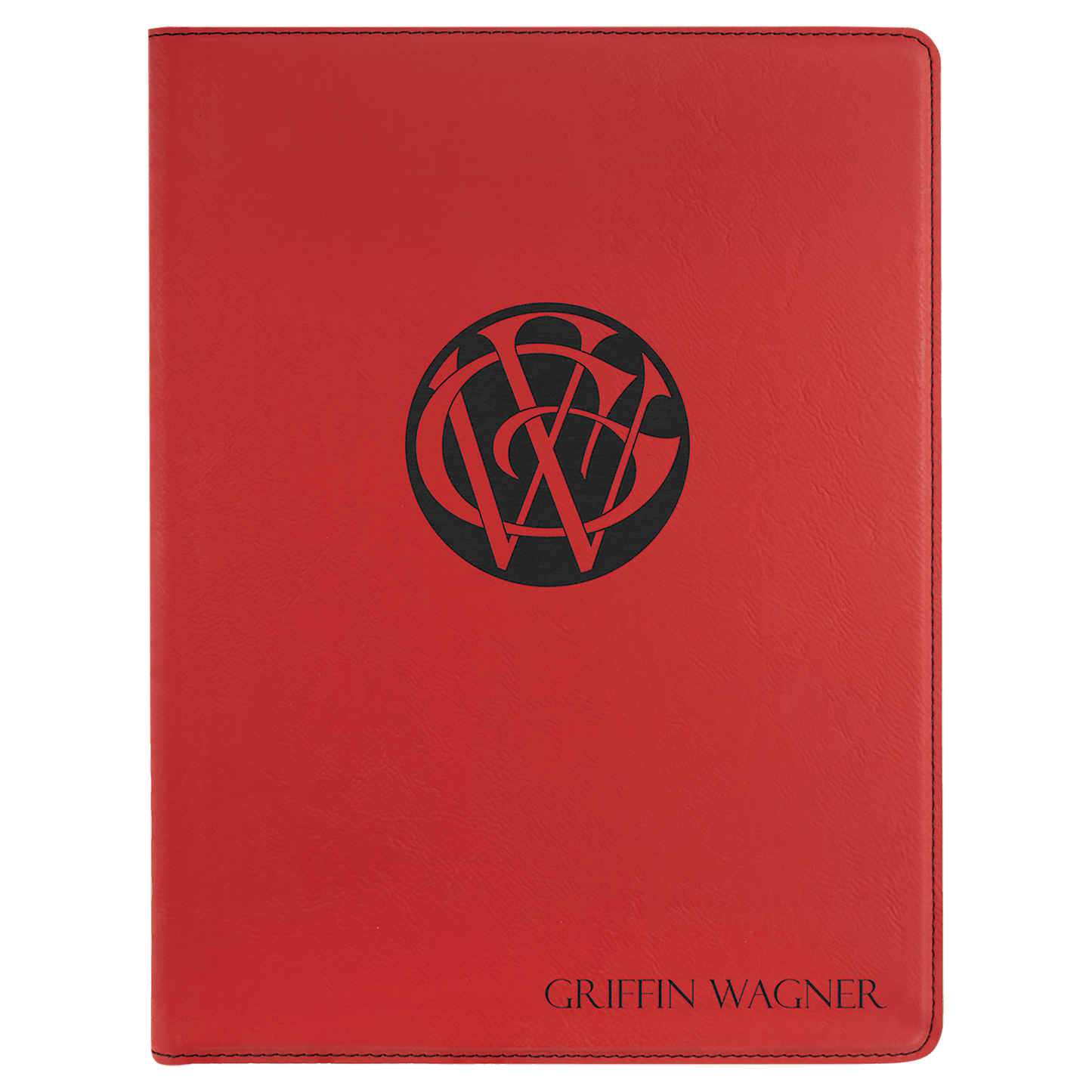 Custom Vegan Leather Portfolio with Notepad & Engraved Logo