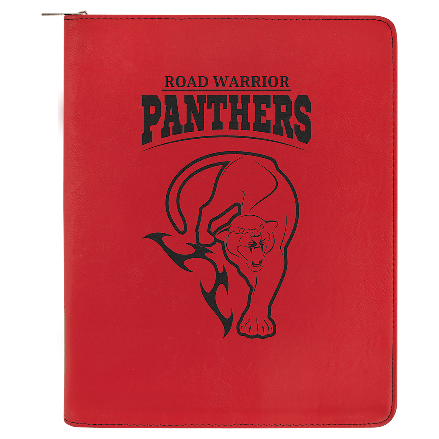 Custom Vegan Leather Zipper Portfolio with Engraved Logo