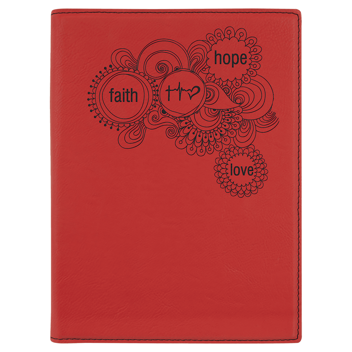 Custom 7" x 9" Vegan Leather Portfolio with Notepad and Engraved Logo