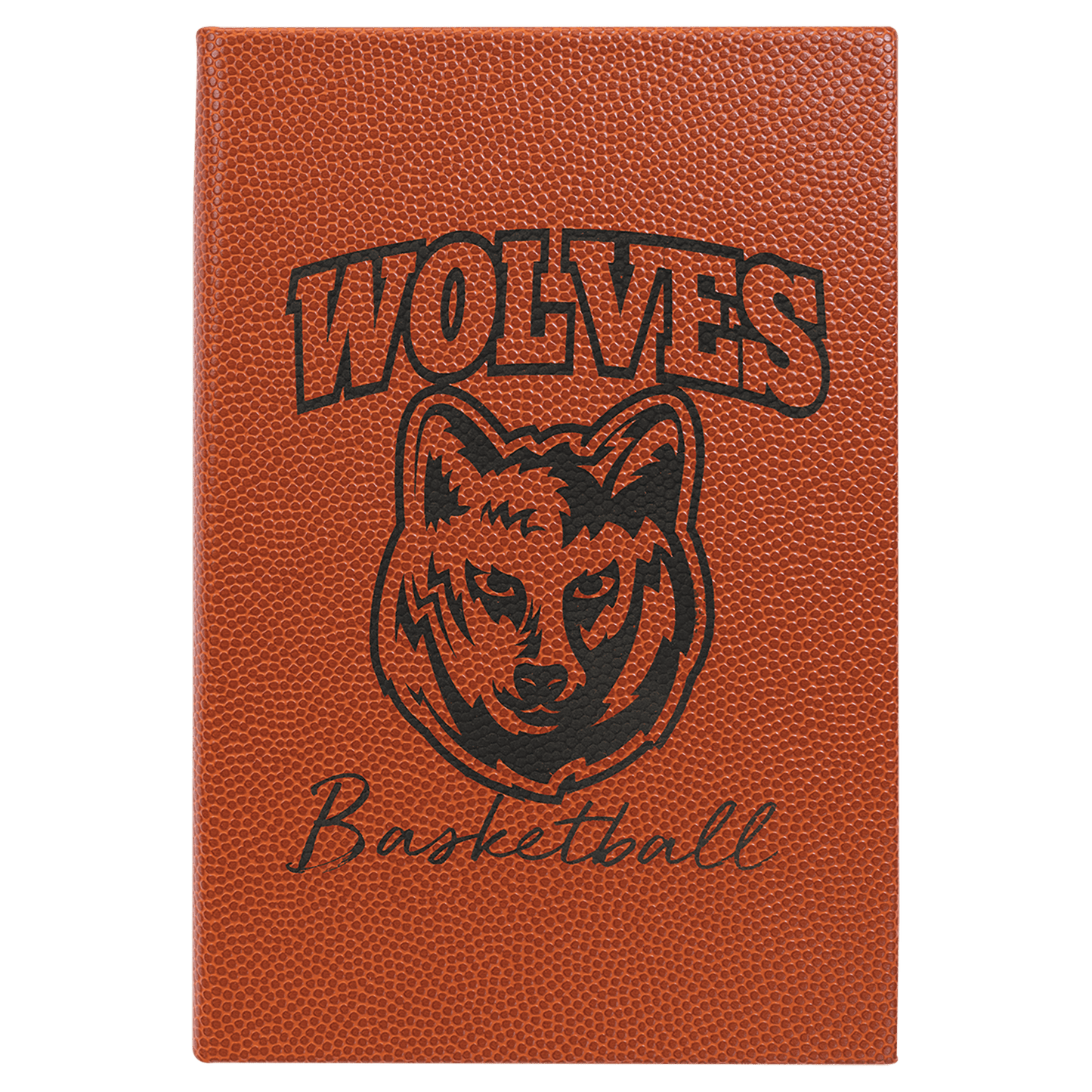 Custom 5 1/4" x 8 1/4" Vegan Leather Sketch Book with Engraved Logo