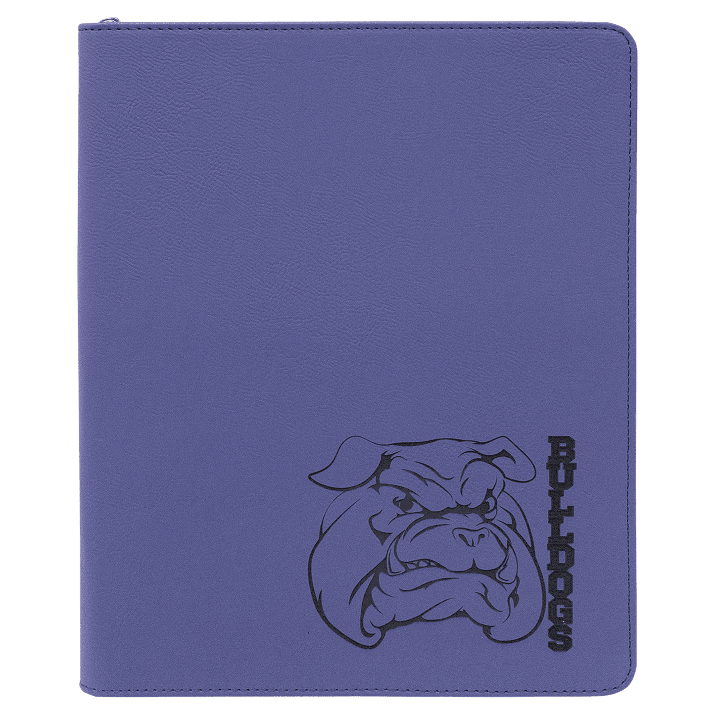 Custom Vegan Leather Zipper Portfolio with Engraved Logo