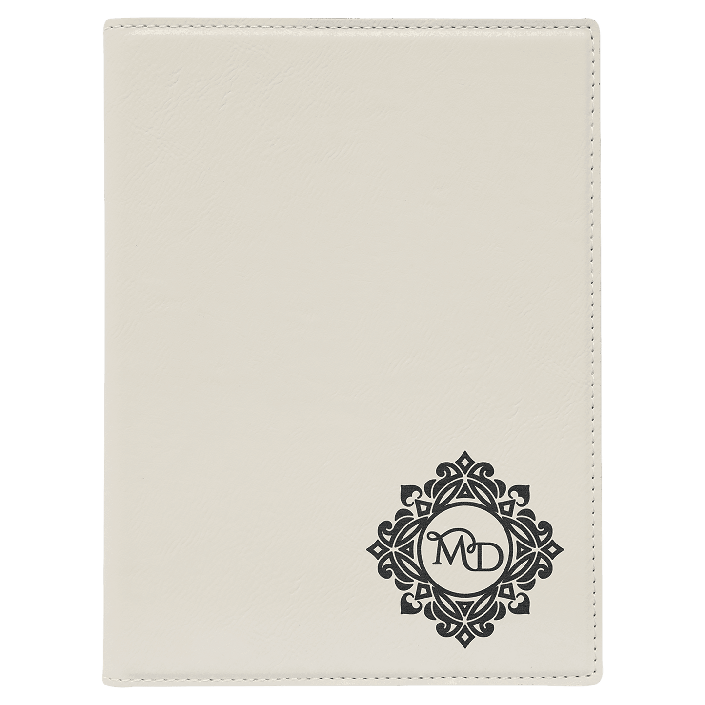 Custom 7" x 9" Vegan Leather Portfolio with Notepad and Engraved Logo