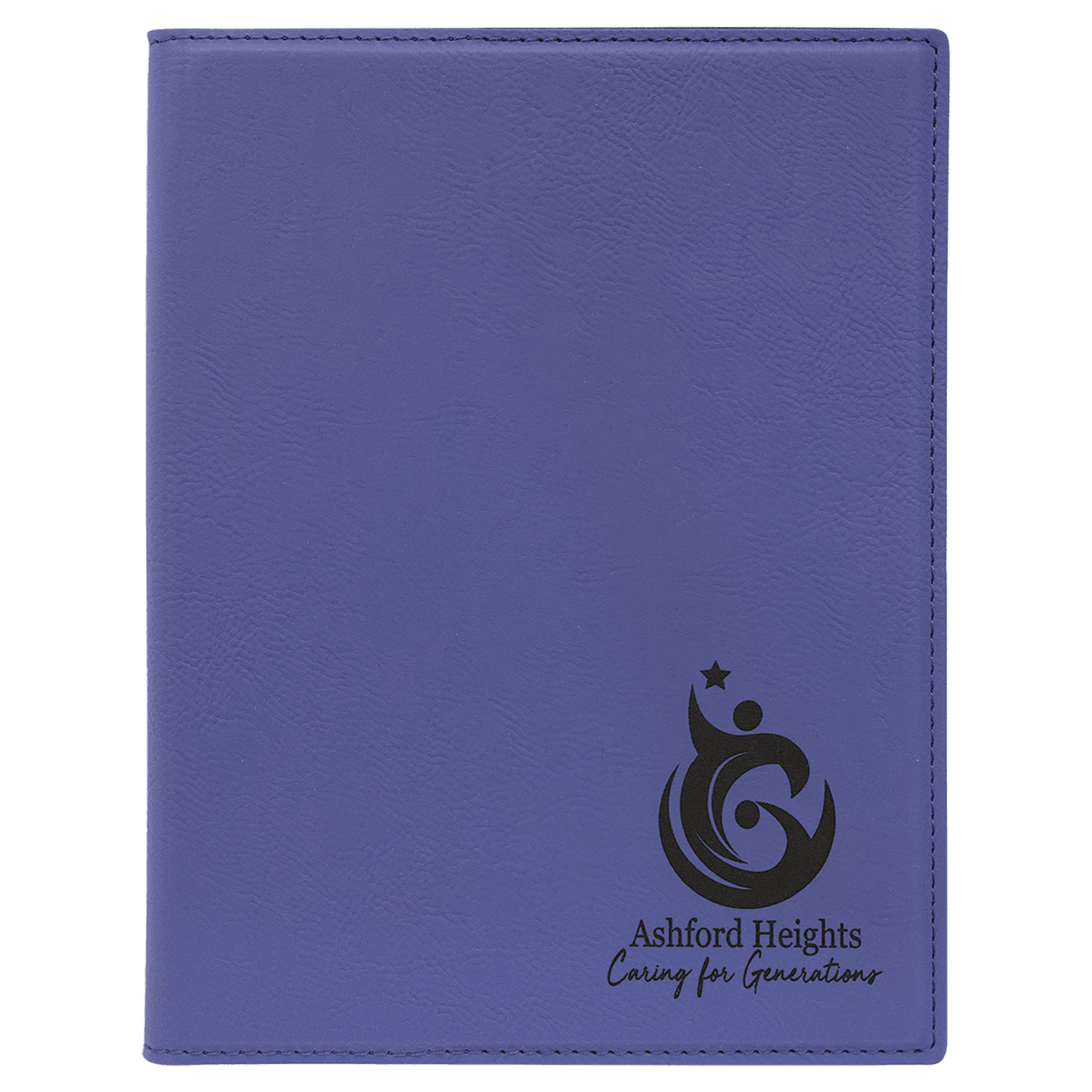 Custom 7" x 9" Vegan Leather Portfolio with Notepad and Engraved Logo