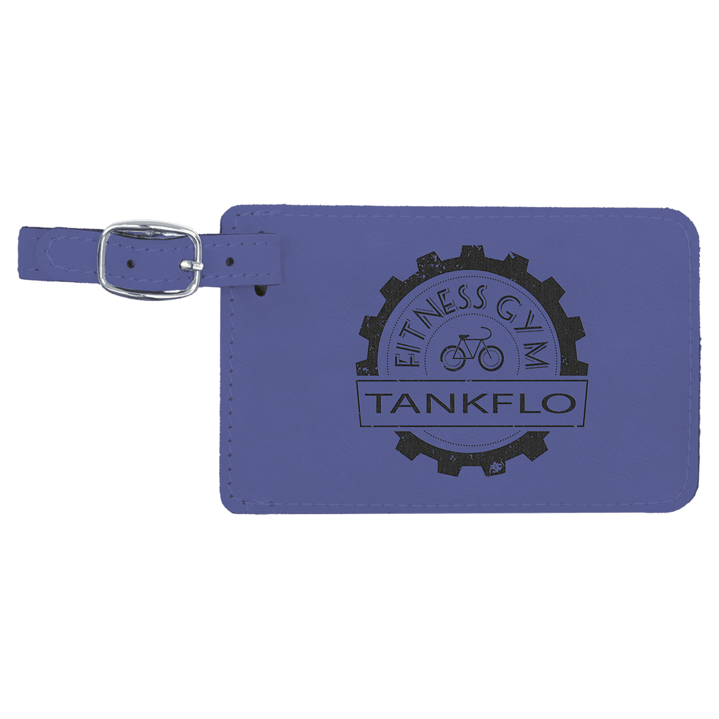 Custom Vegan Leather Luggage Tag with Laser Engraved Logo