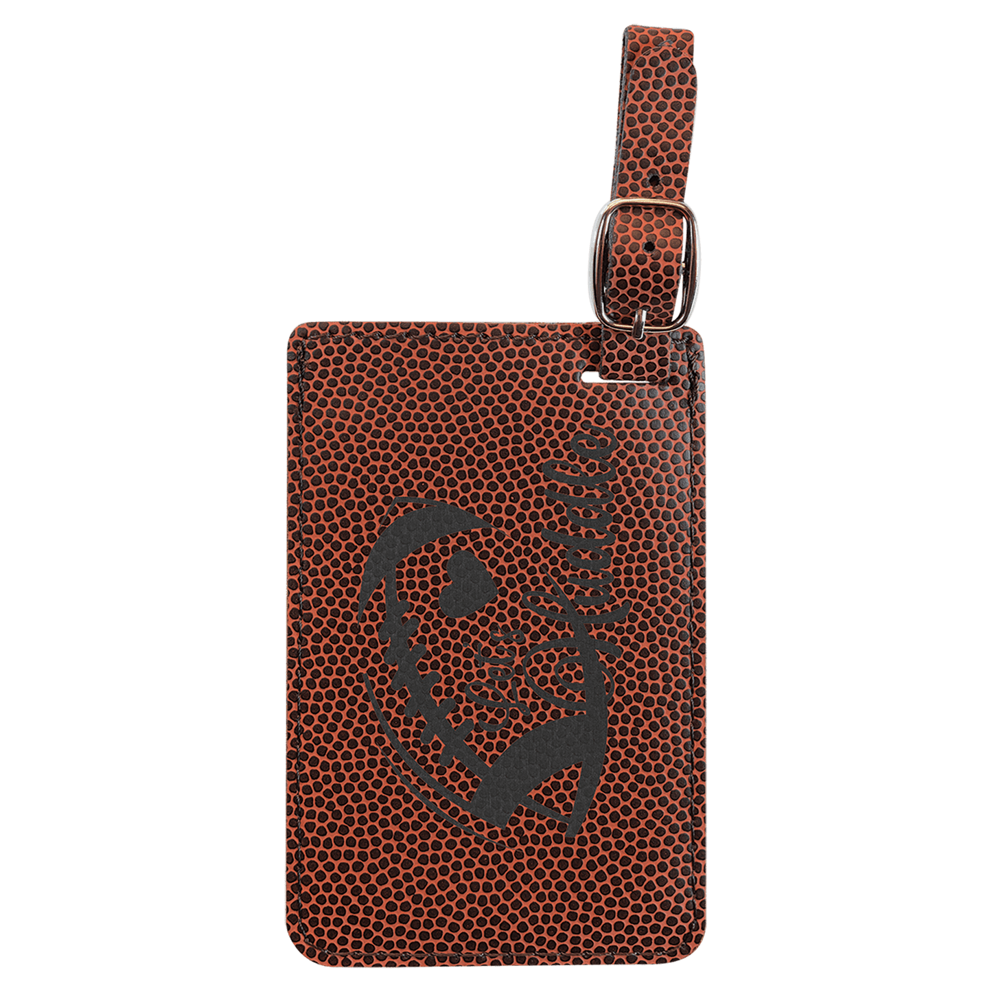 Custom Vegan Leather Luggage Tag with Laser Engraved Logo
