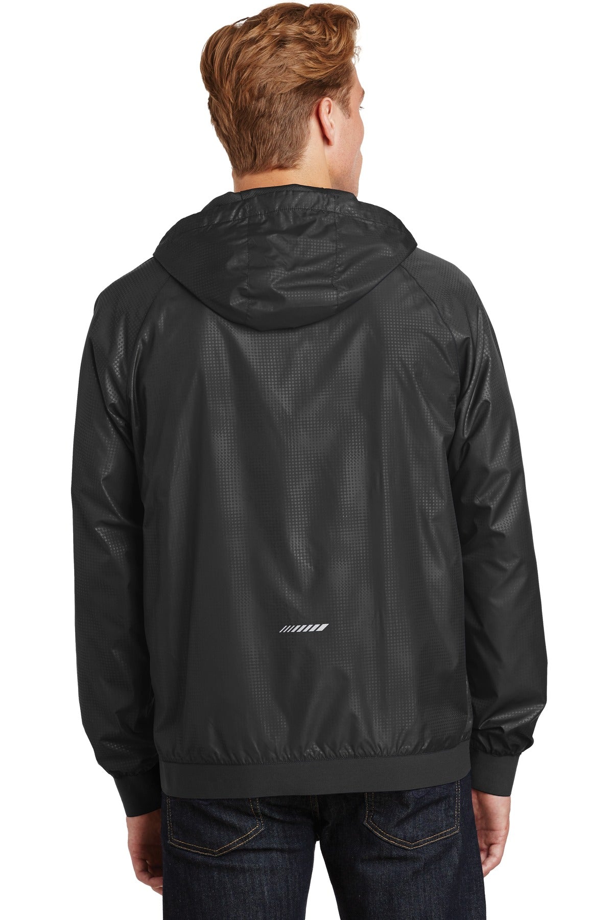 Sport-Tek® Embossed Hooded Wind Jacket