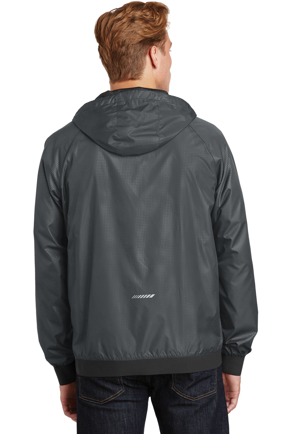 Sport-Tek® Embossed Hooded Wind Jacket