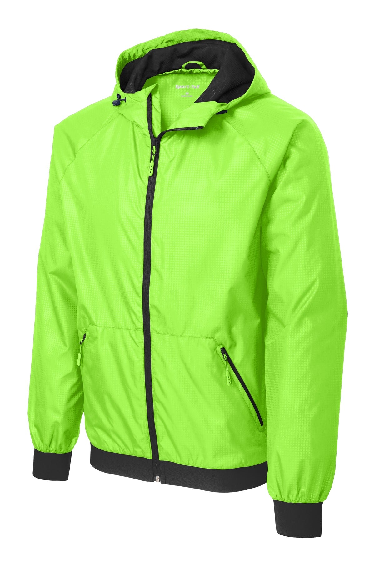 Sport-Tek® Embossed Hooded Wind Jacket