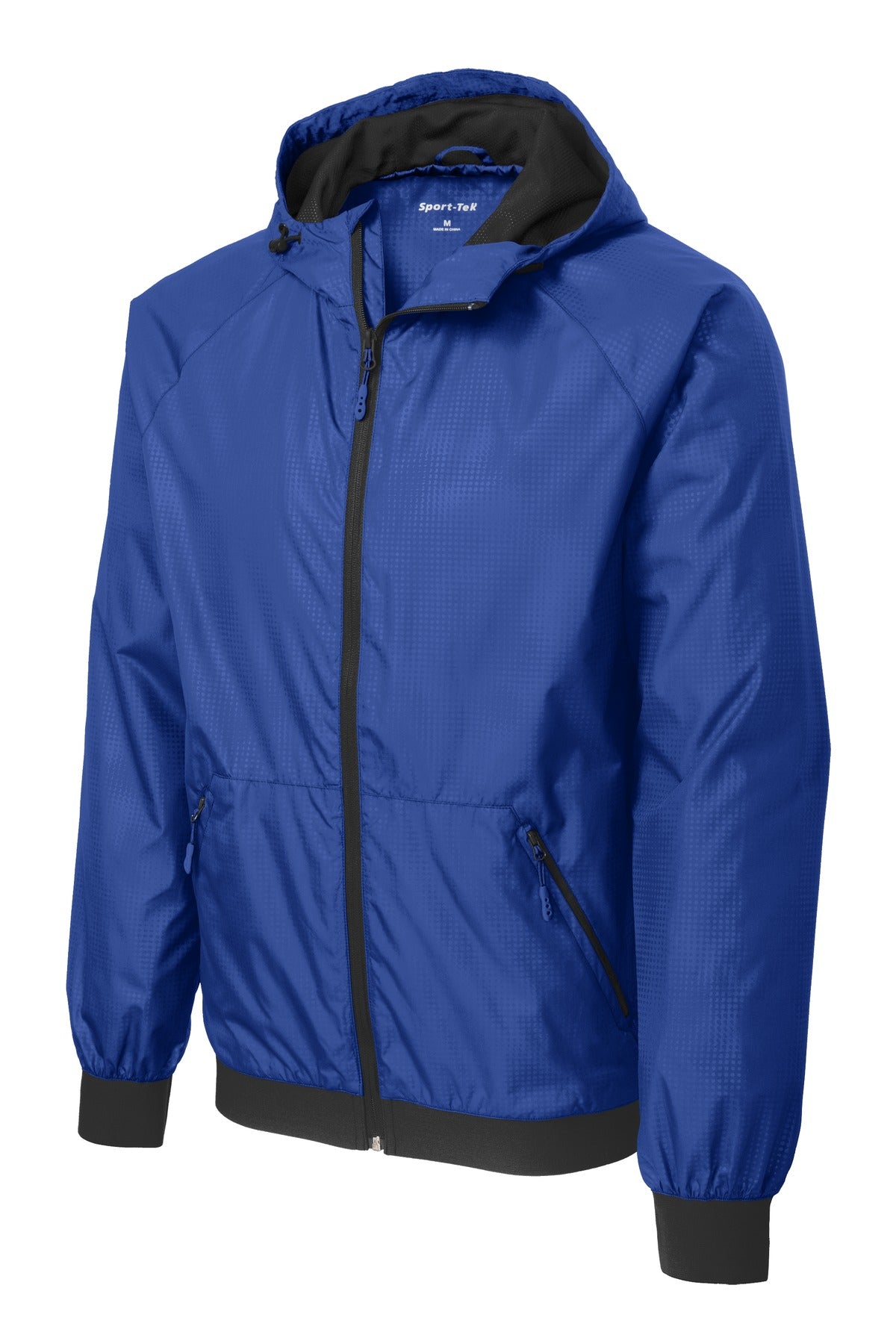 Sport-Tek® Embossed Hooded Wind Jacket