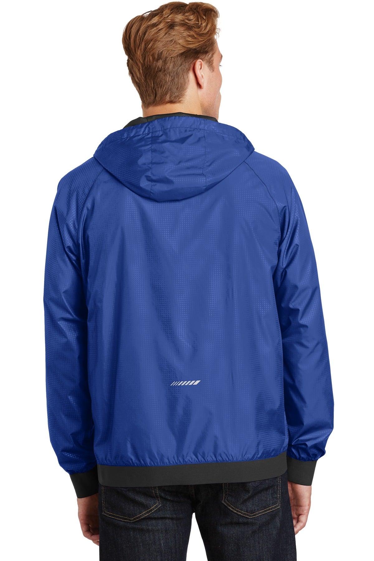 Sport-Tek® Embossed Hooded Wind Jacket