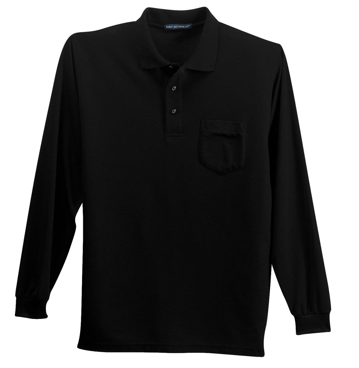 Port Authority® Long Sleeve Silk Touch Polo with Pocket