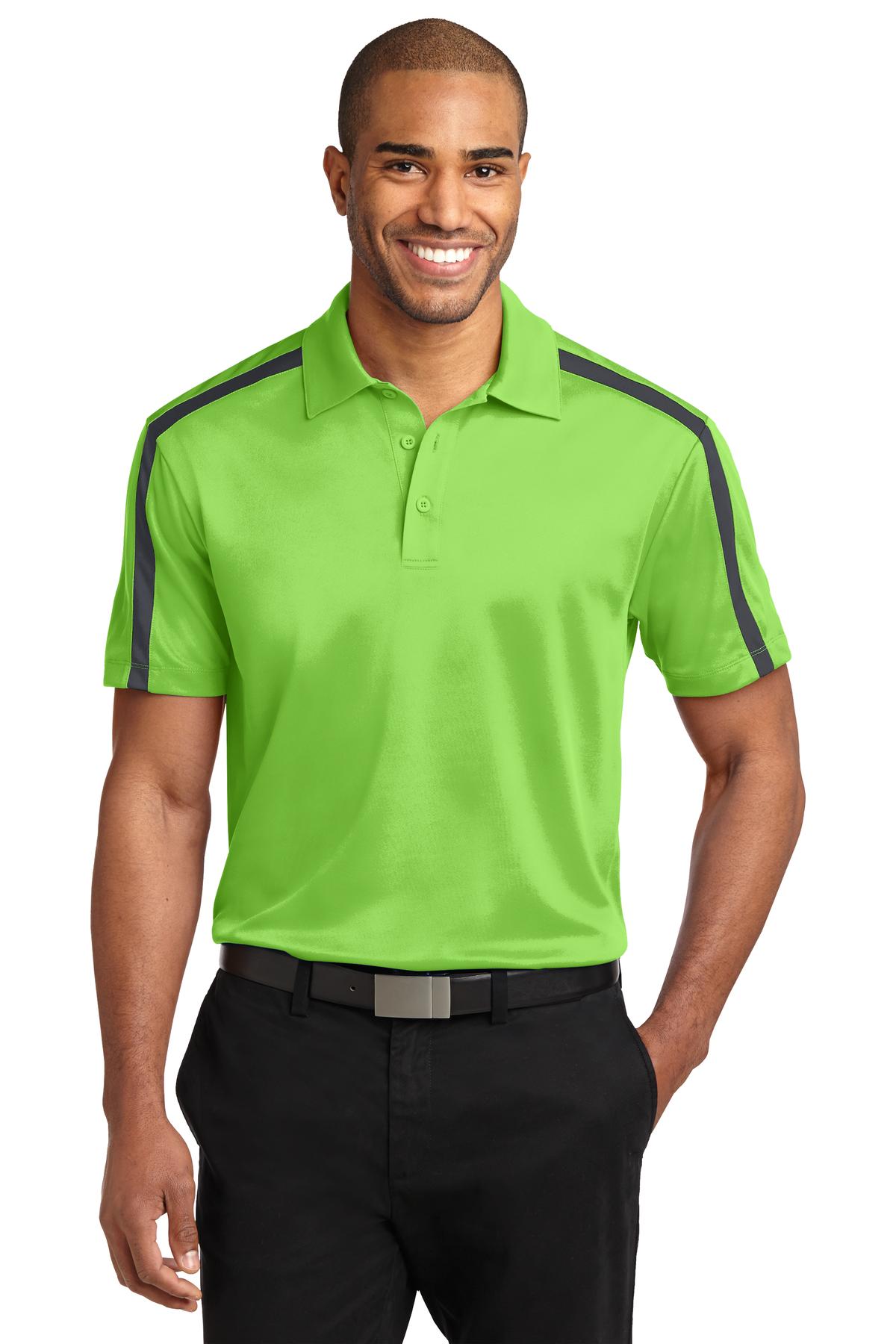 Port Authority® Silk Touch Performance Colorblock Stripe Polo