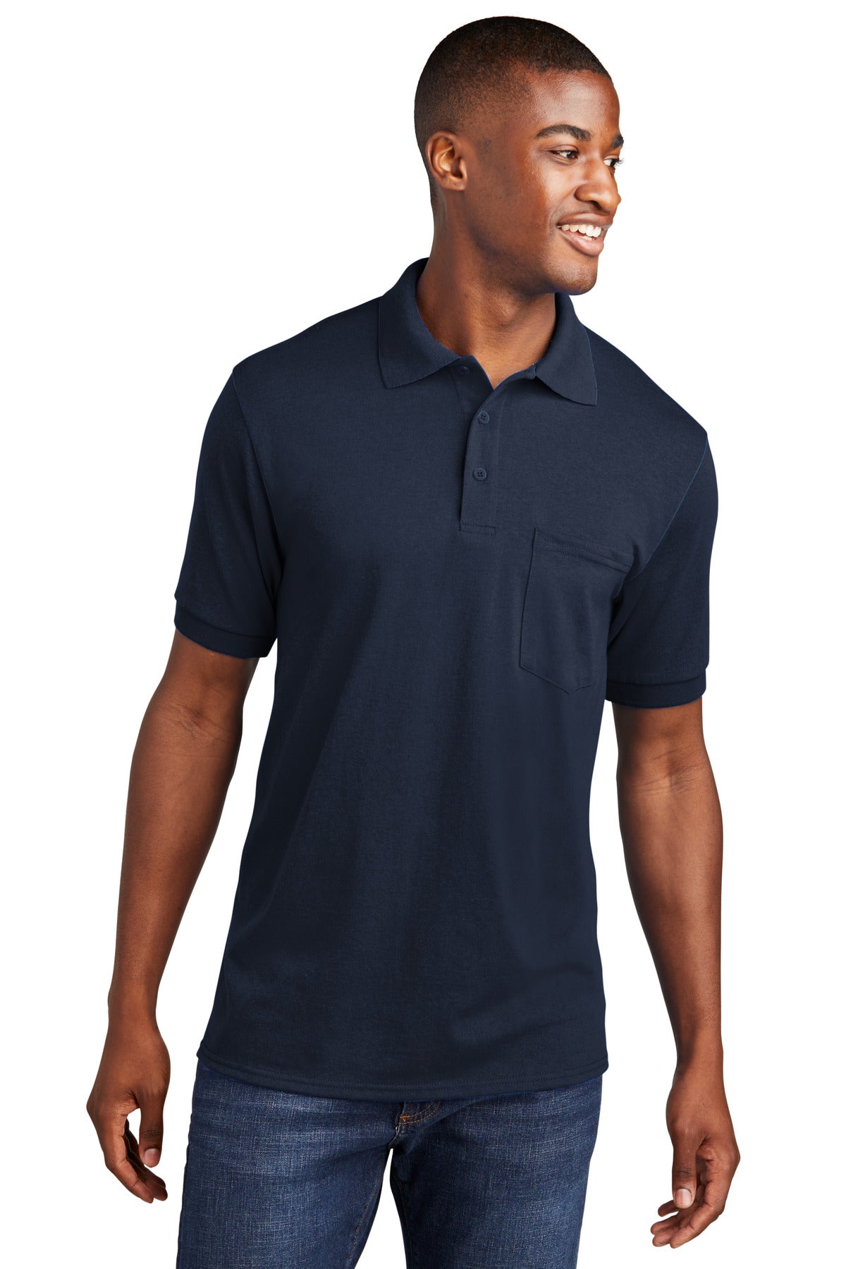 Port & Company® Core Blend Jersey Knit Pocket Polo
