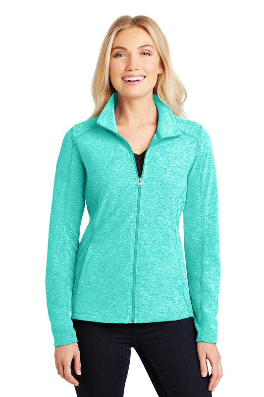 Port Authority® Women's Heather Microfleece Full-Zip Jacket
