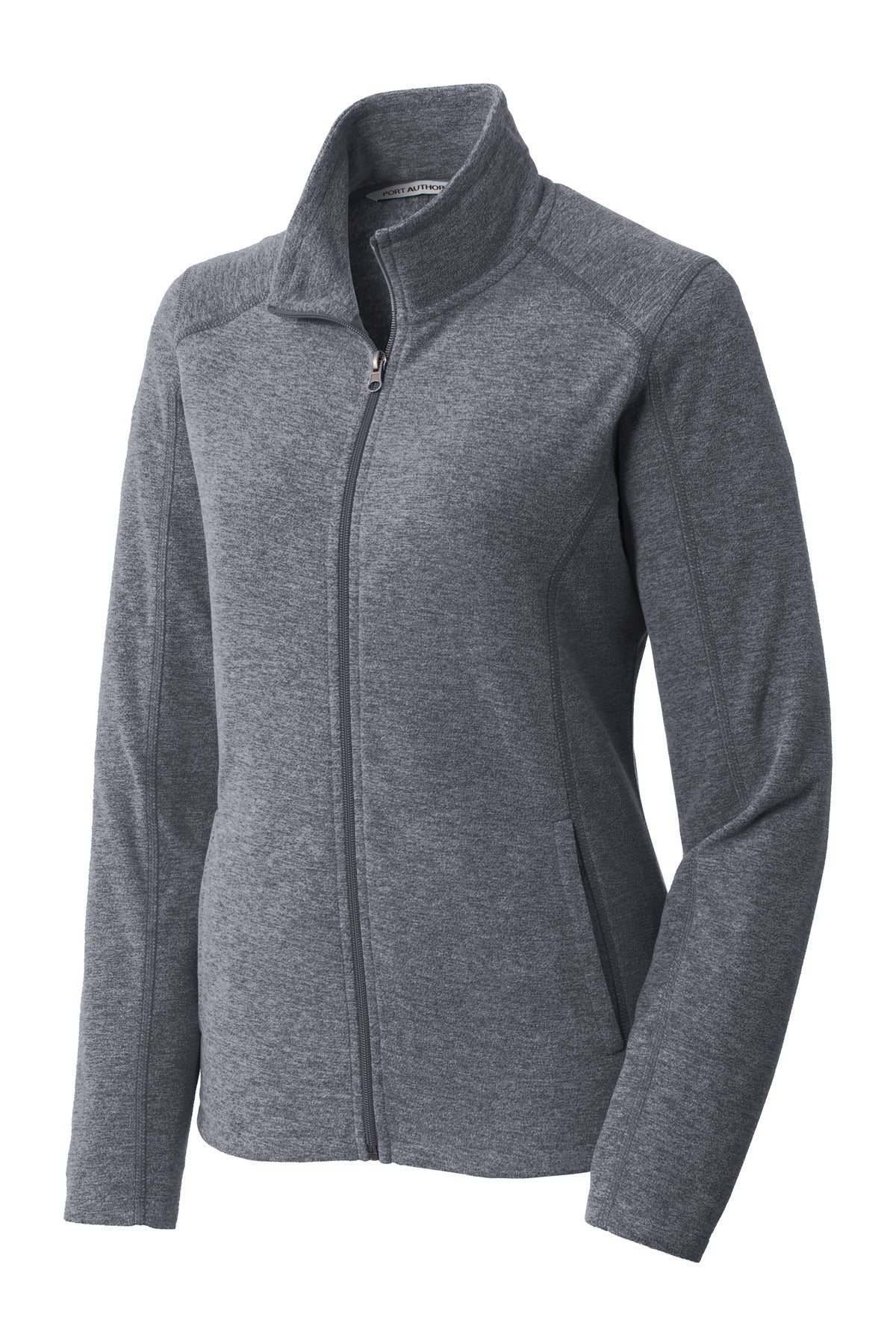 Port Authority® Women's Heather Microfleece Full-Zip Jacket