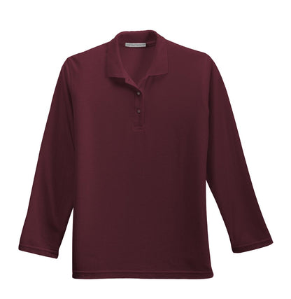 Port Authority® Women's Silk Touch™ Long Sleeve Polo