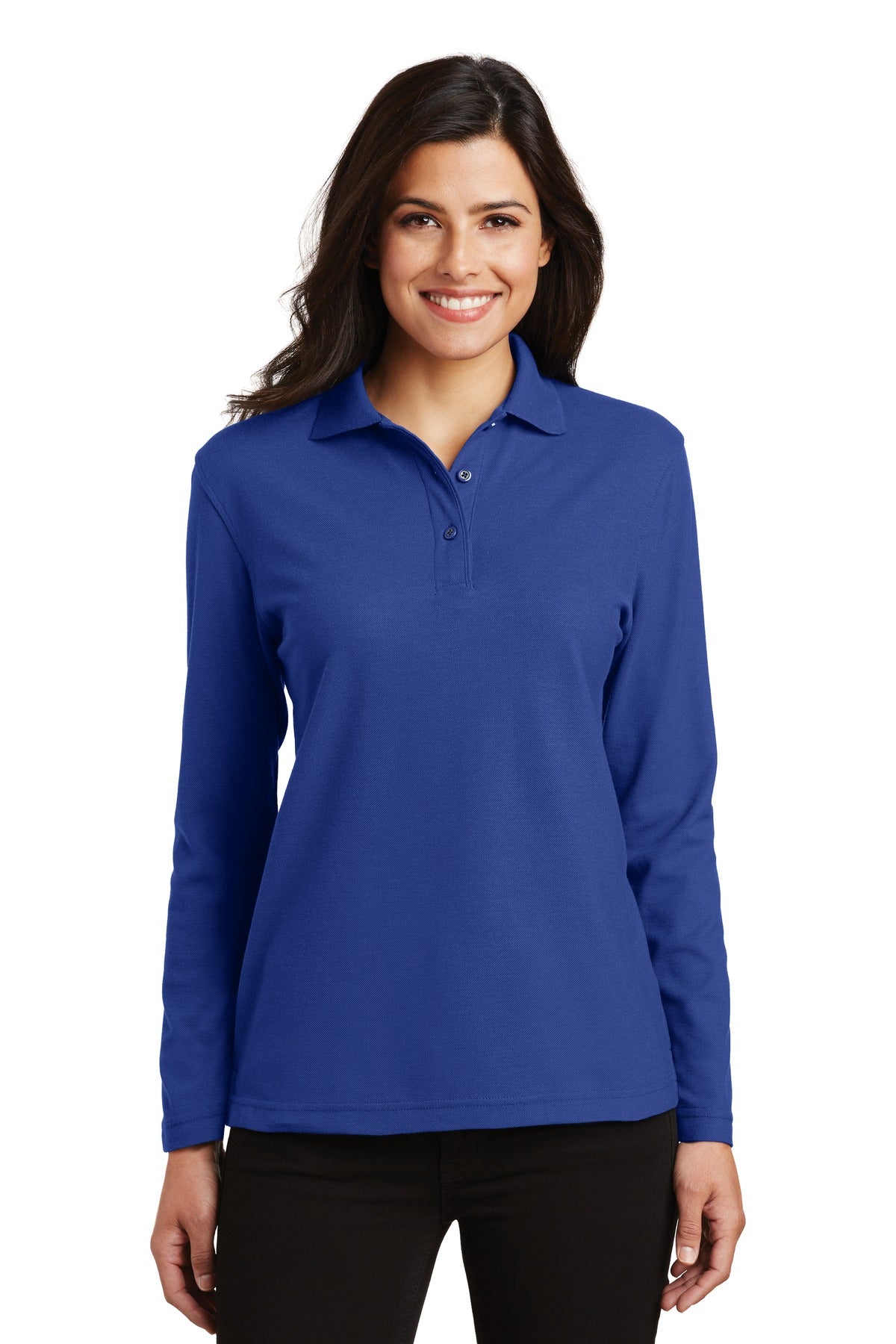 Port Authority® Women's Silk Touch Long Sleeve Polo