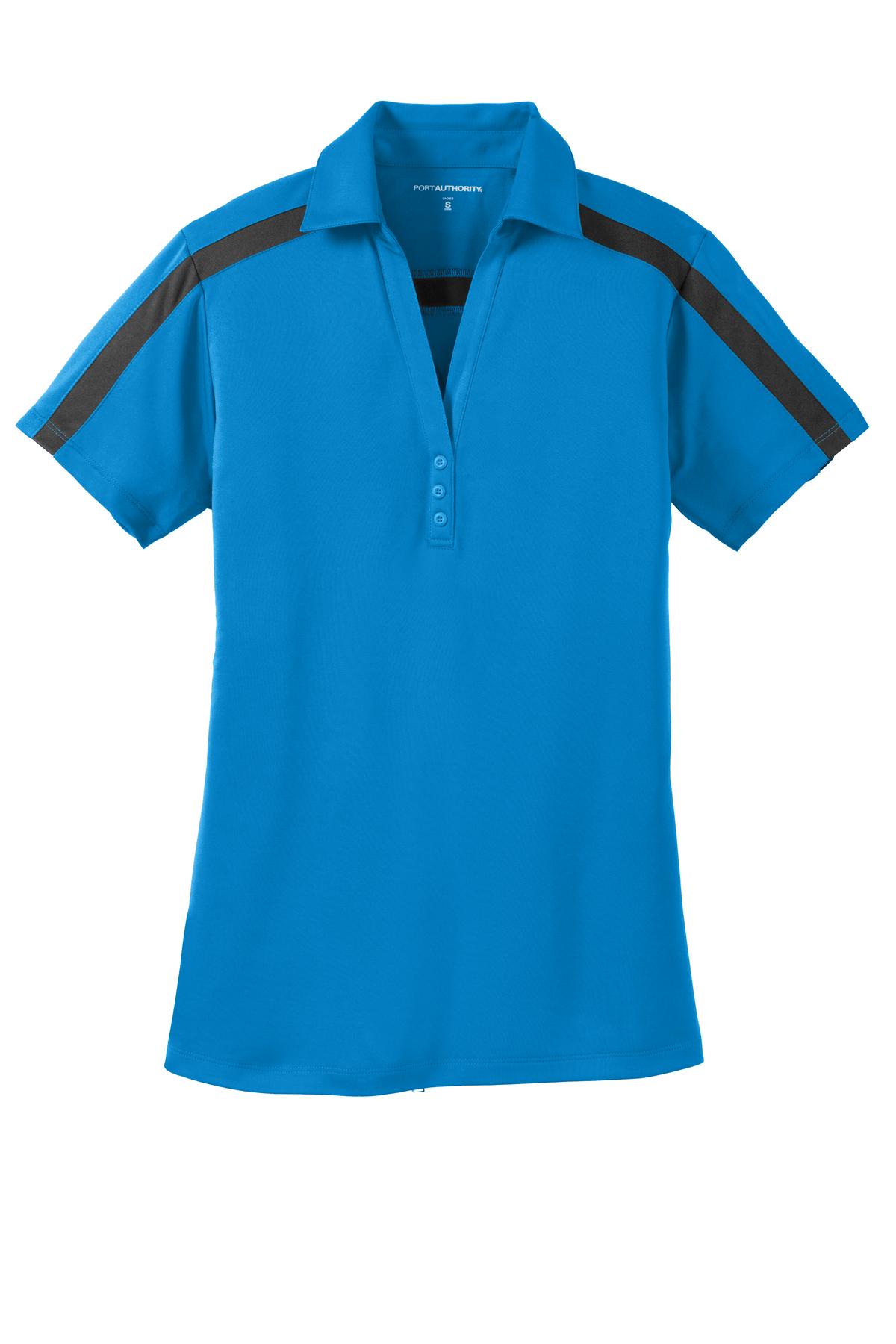 Port Authority® Women's Silk Touch Performance Colorblock Stripe Polo