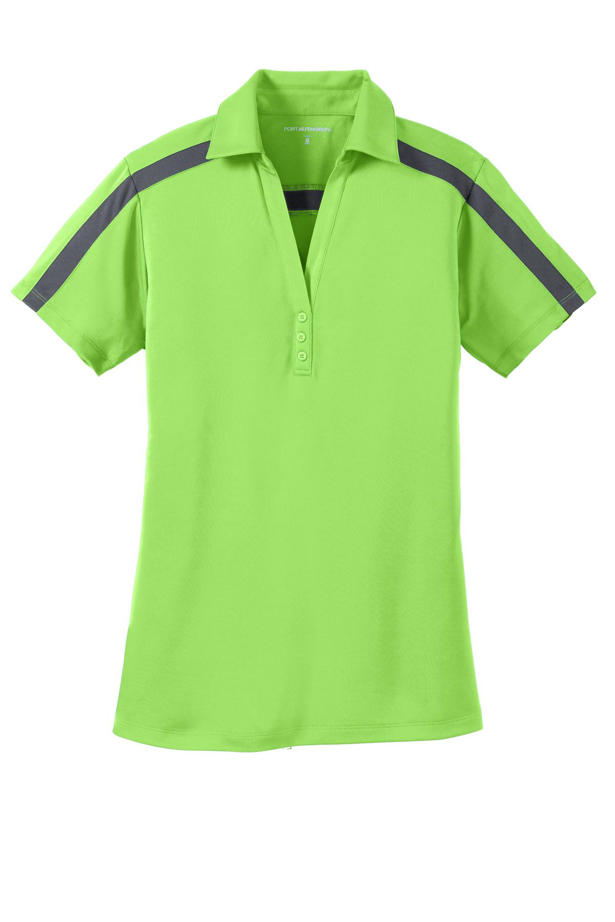 Port Authority® Women's Silk Touch Performance Colorblock Stripe Polo