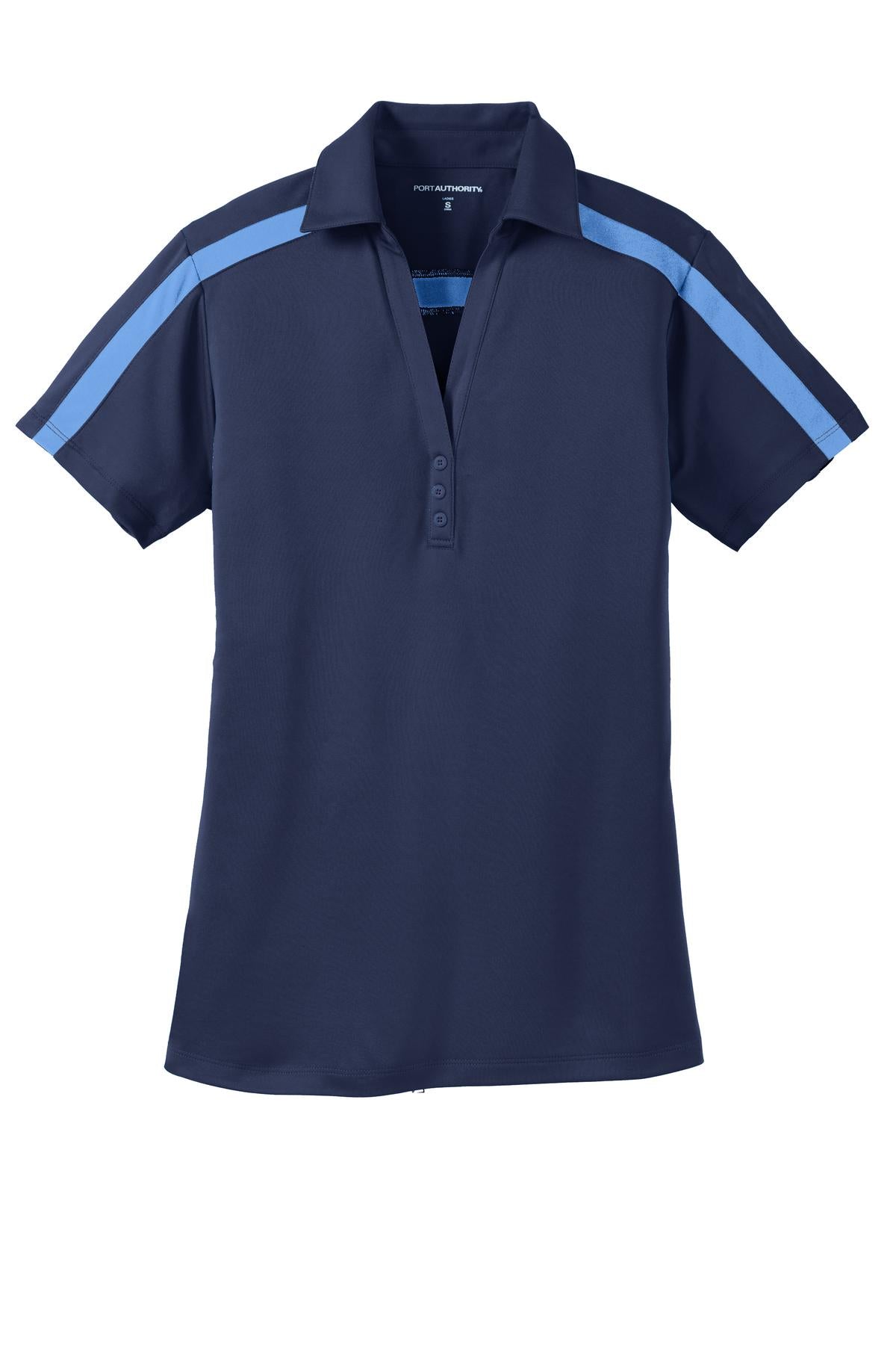 Port Authority® Women's Silk Touch Performance Colorblock Stripe Polo