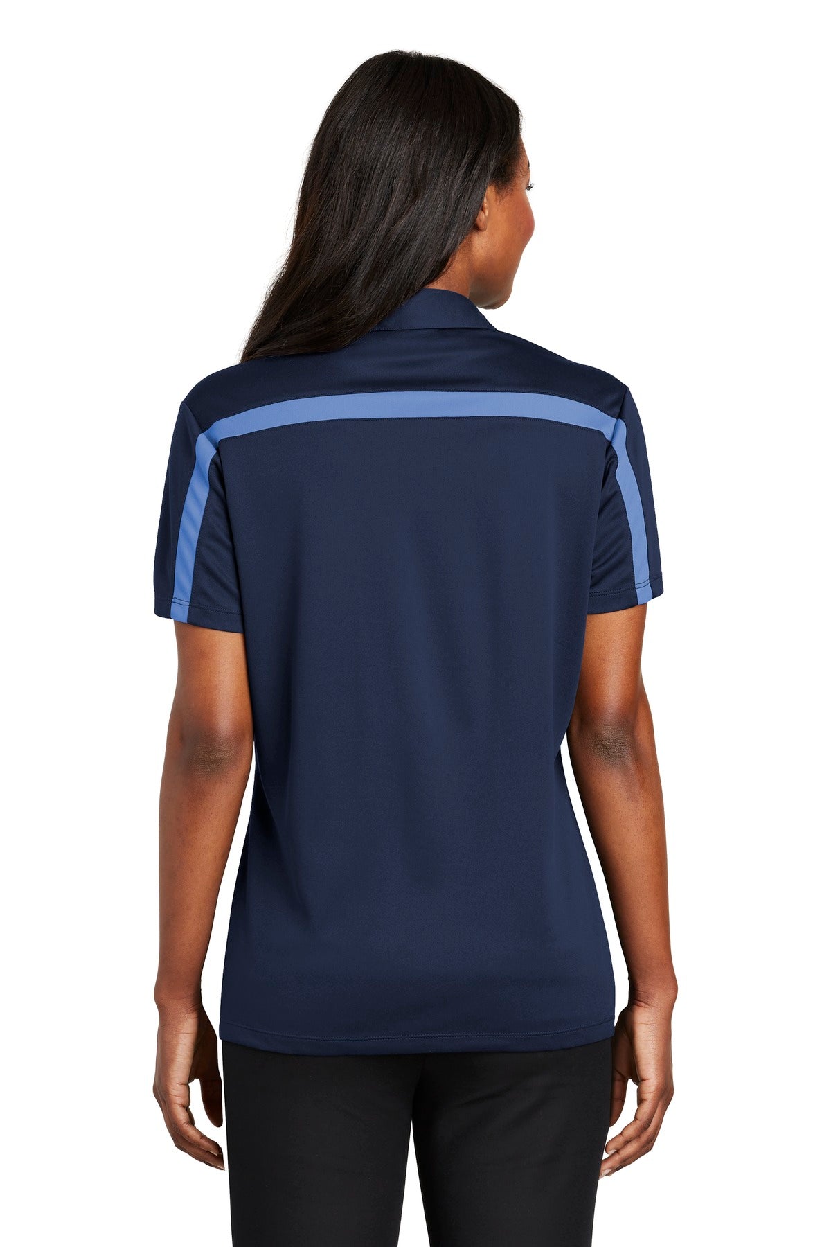 Port Authority® Women's Silk Touch Performance Colorblock Stripe Polo