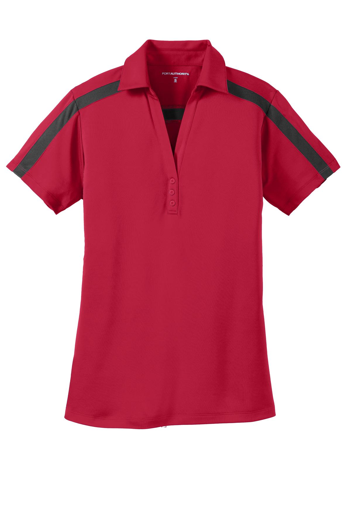 Port Authority® Women's Silk Touch Performance Colorblock Stripe Polo
