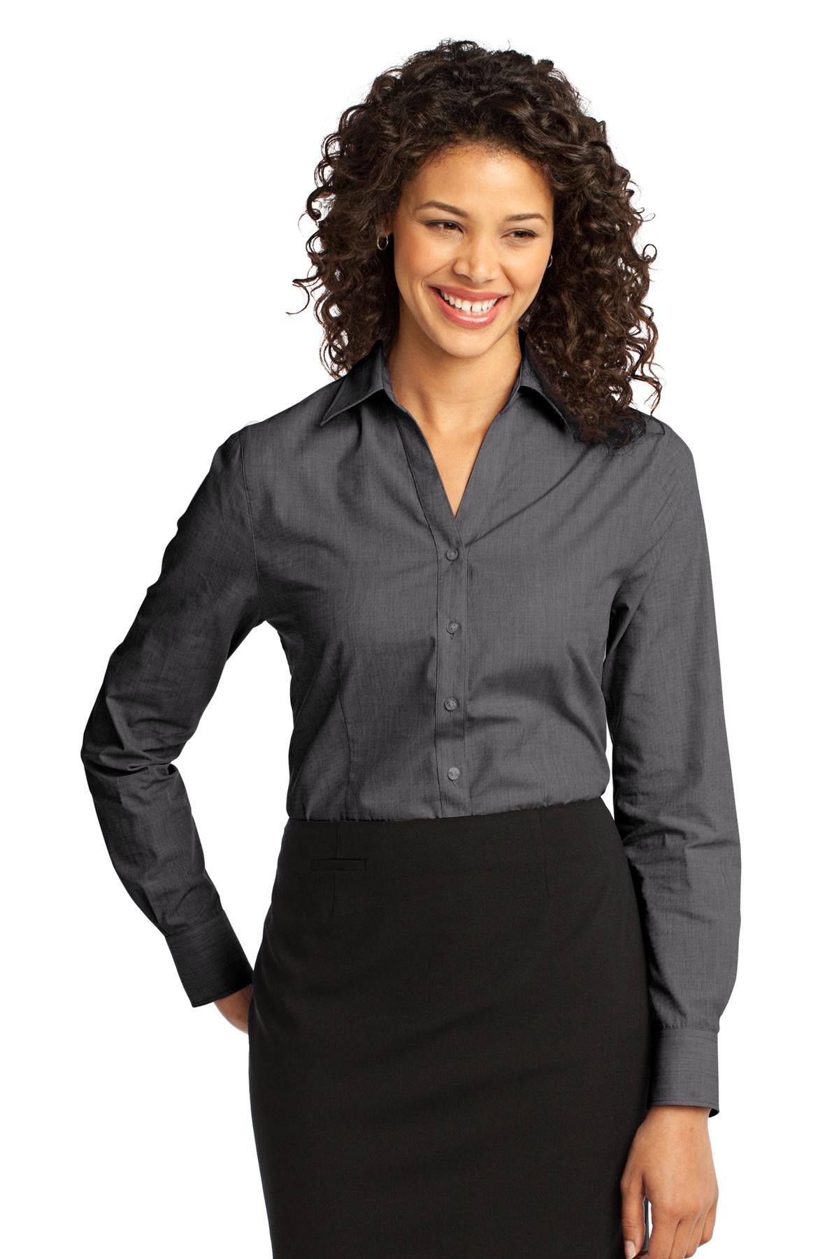 Port Authority® Women's Crosshatch Easy Care Shirt