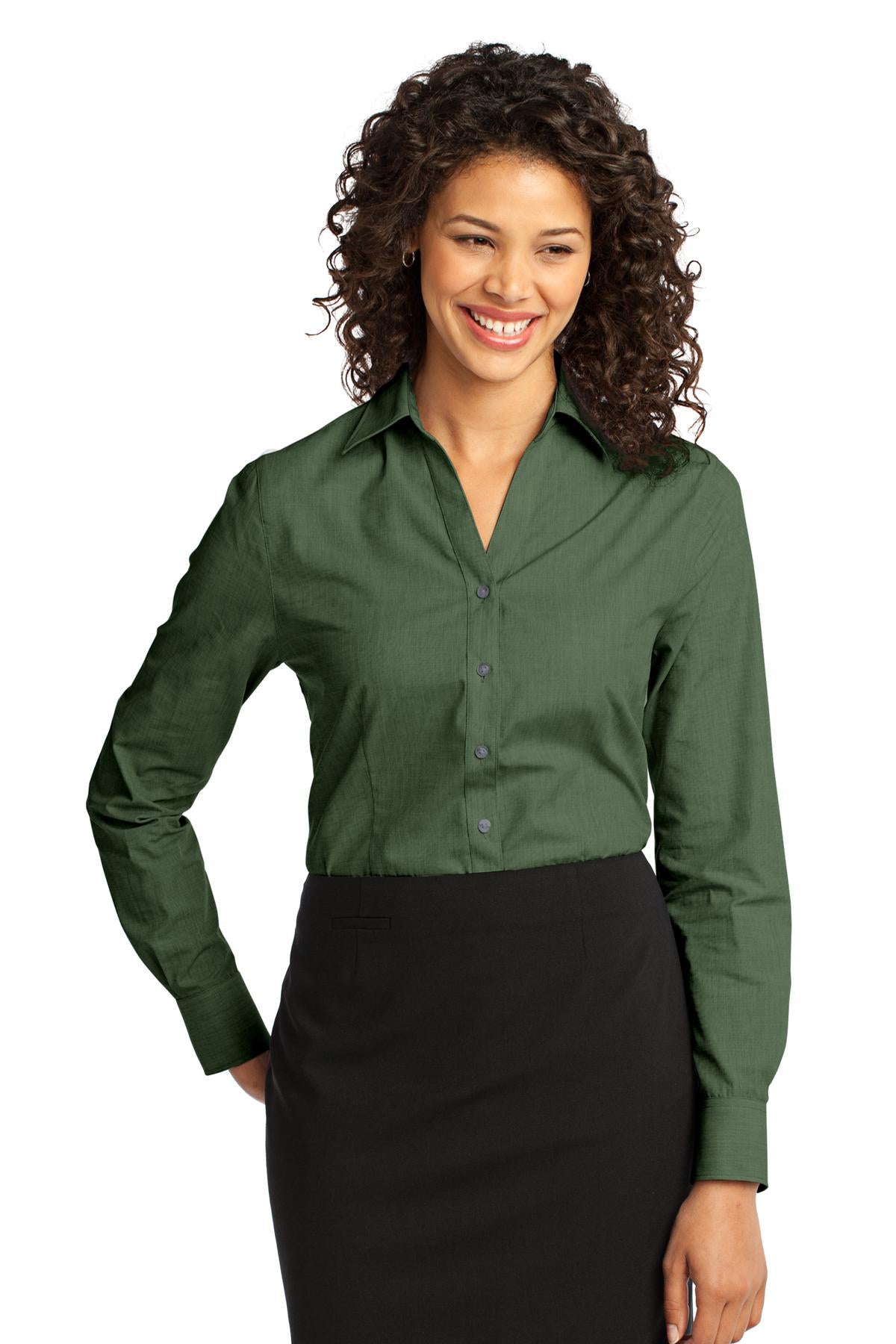Port Authority® Women's Crosshatch Easy Care Shirt