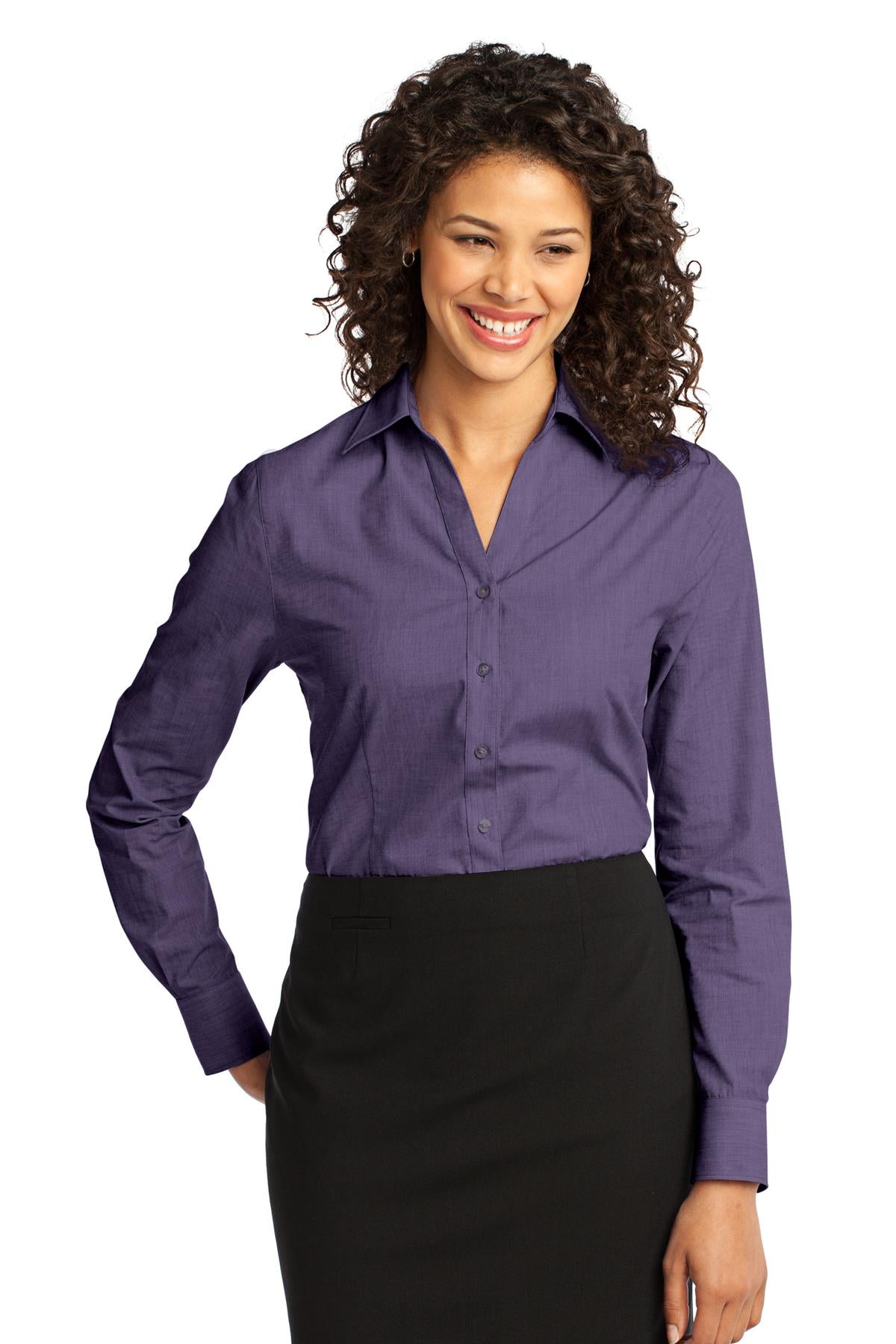 Port Authority® Women's Crosshatch Easy Care Shirt