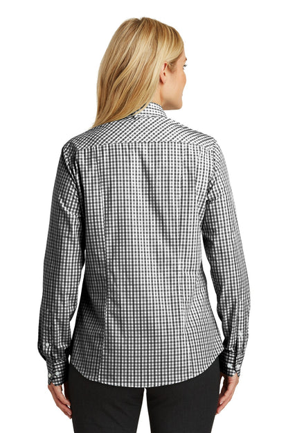 DISCONTINUED - Port Authority® Ladies Long Sleeve Gingham Easy Care Shirt