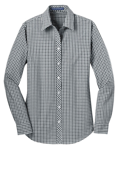 DISCONTINUED - Port Authority® Ladies Long Sleeve Gingham Easy Care Shirt