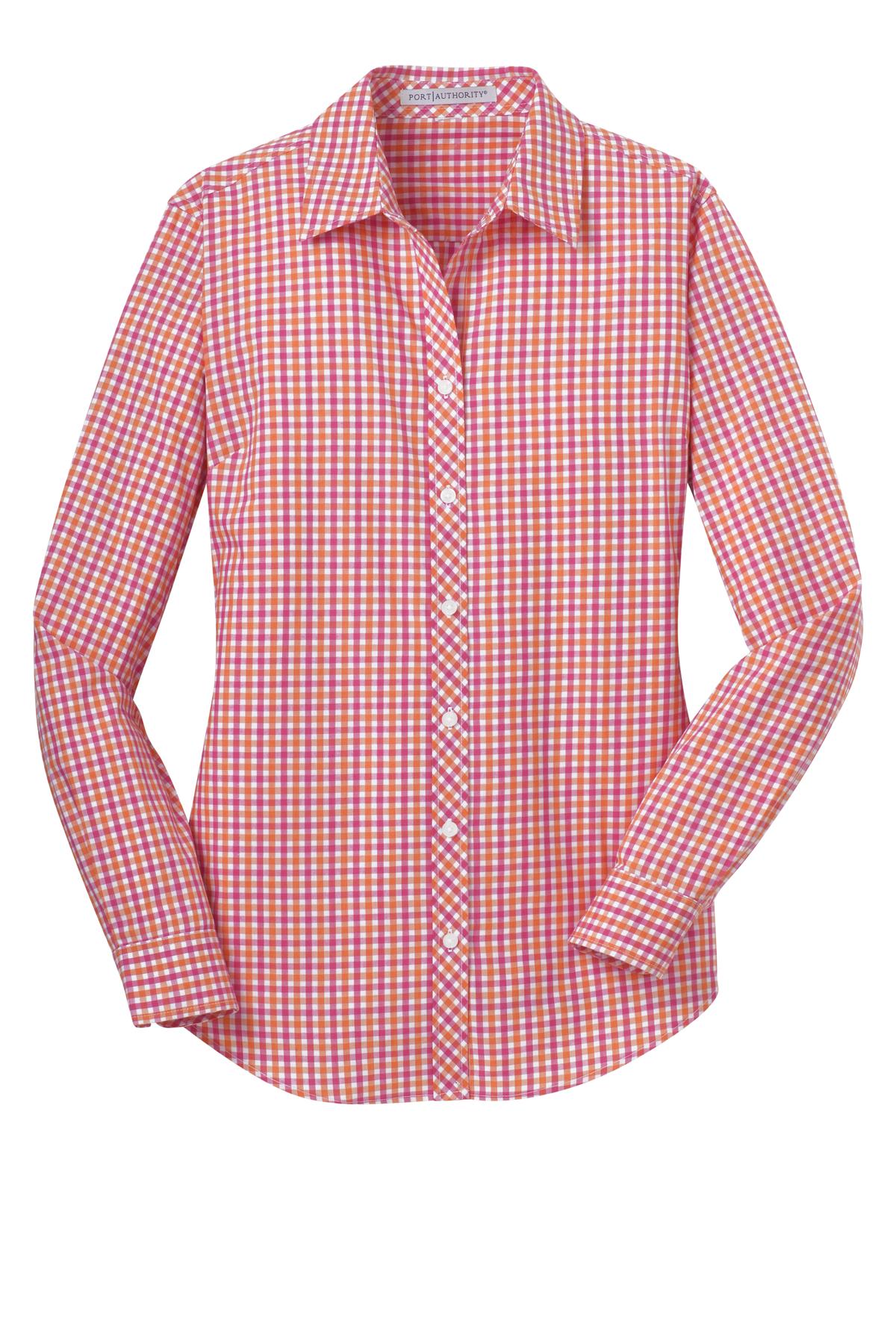 Port Authority® Ladies Long Sleeve Gingham Easy Care Shirt