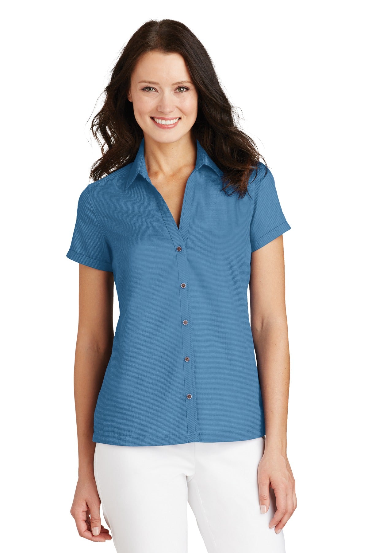 Port Authority® Ladies Textured Camp Shirt