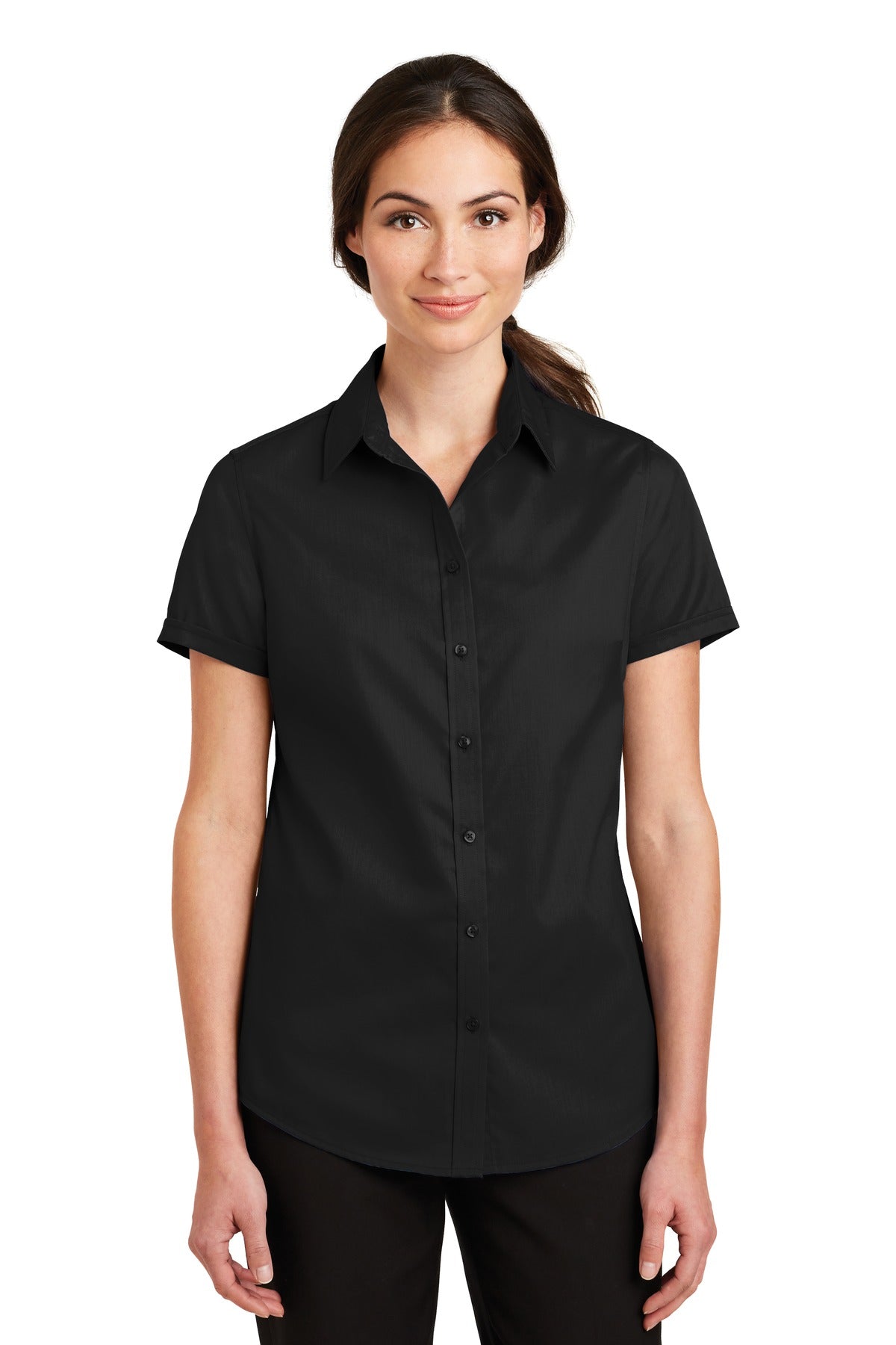 Port Authority® Women's Short Sleeve SuperPro Twill Shirt