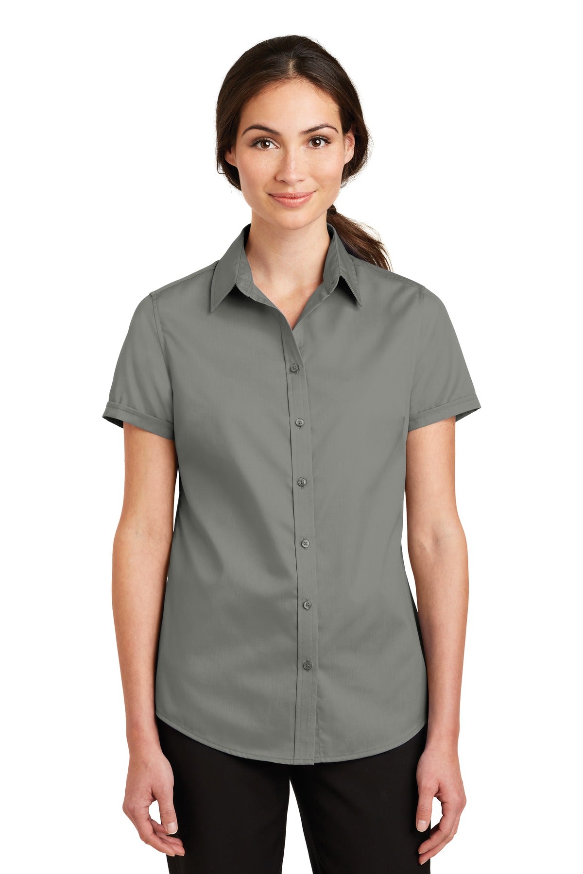 Port Authority® Women's Short Sleeve SuperPro Twill Shirt