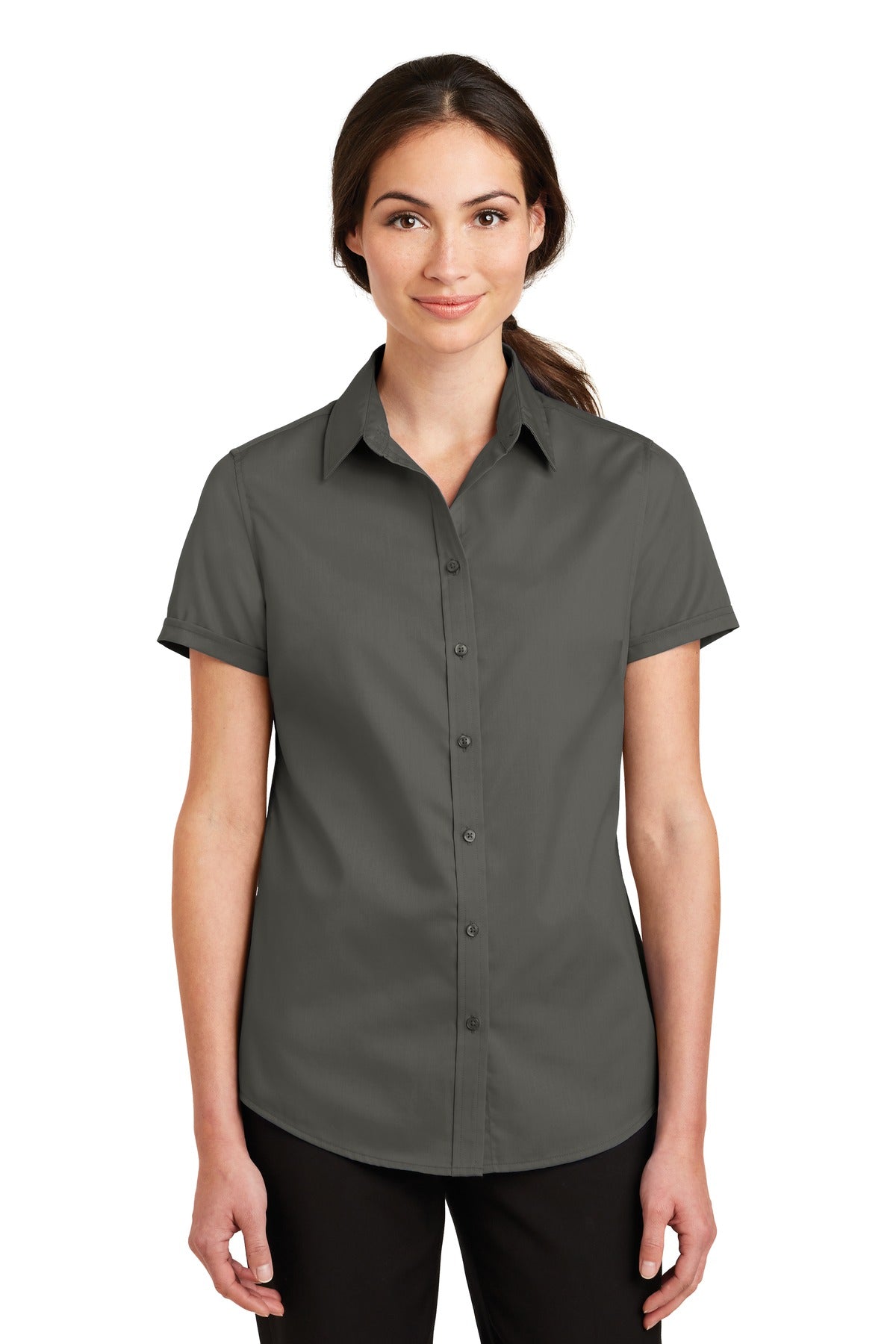Port Authority® Women's Short Sleeve SuperPro Twill Shirt