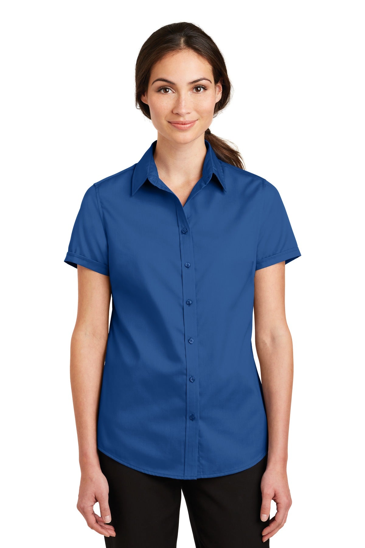 Port Authority® Women's Short Sleeve SuperPro Twill Shirt